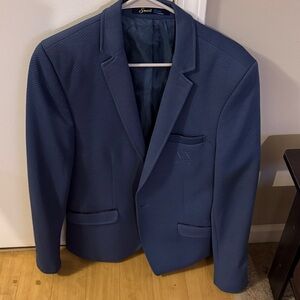 Johnston & Murphy Textured Navy Blazer